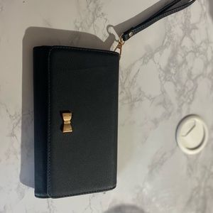 Gold bow wallet